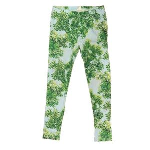 Zara girls green leaves leggings age 11/12